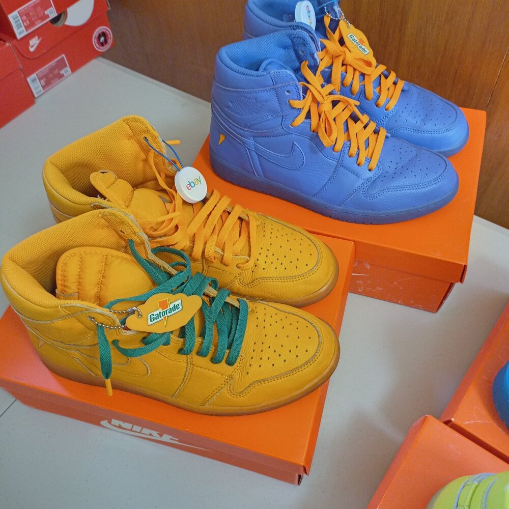 Nike Gatorade Air Jordan 1 Lot 4 Colors Mens 10.5 All Extras - Picture 3 of 12